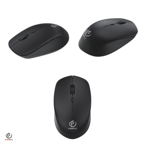 Mouse Rebeltec wireless Orion 2.4G Bluetooth 400mAh, 1200 dpi, 1600 dpi, 800 dpi, 4 butoane, raza 10m, Negru [3]