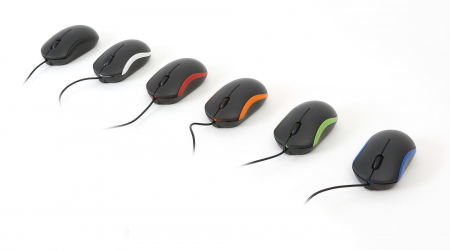 Mouse USB, Omega 43184 OM-07V, 1000 DPI, 95x54x34mm, cablu 108cm , negru cu portocaliu [4]