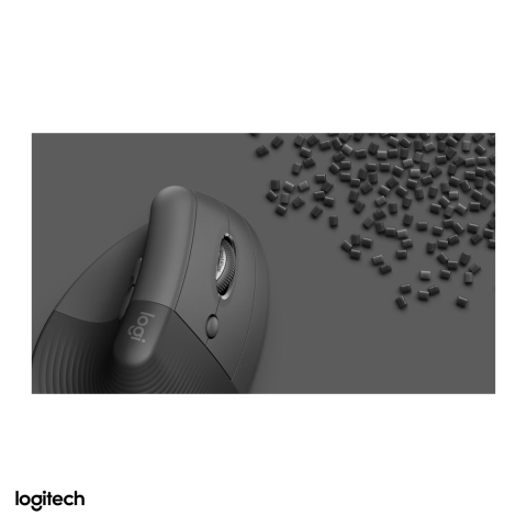 Mouse vertical ergonomic wireless Logitech Lift, pentru dreptaci, 6 butoane, Logi Bolt si Bluetooth, unghi de 57 de grade, clicuri silentioase, Easy-Switch 3 dispozitive, grafit, 910-006473 [5]