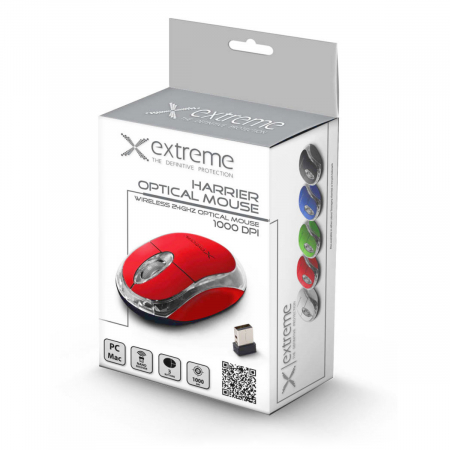 Mouse optic fara fir, Esperanza, XM105R Extreme Harrier, Rosu [1]