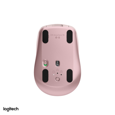 Mouse wireless compact Logitech MX Anywhere 3S, Bluetooth, senzor Darkfield 200-8000 DPI care merge si pe sticla, 6 butoane, rotita MagSpeed, acumulator USB-C, roz, 910-006931 [5]