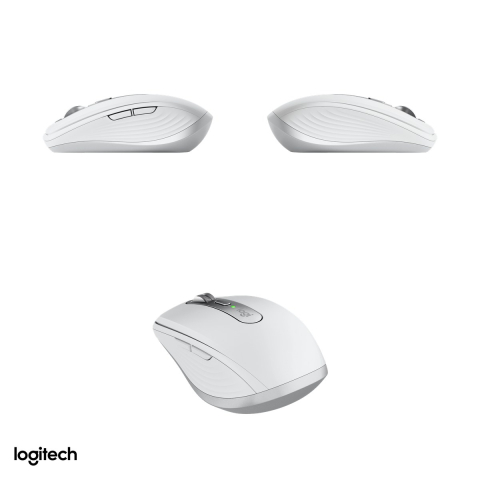 Mouse wireless compact Logitech MX Anywhere 3S, Bluetooth, senzor Darkfield 200-8000 DPI care merge si pe sticla, 6 butoane, rotita MagSpeed, acumulator USB-C, gri deschis, 910-006930 [4]