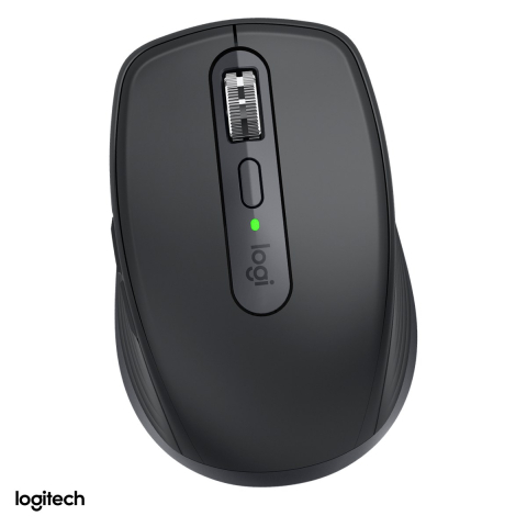 Accesorii IT - Mouse wireless compact Logitech MX Anywhere 3S for Business, receptor Logi Bolt si Bluetooth, senzor Darkfield 200-8000 DPI, 6 butoane, rotita MagSpeed, acumulator USB-C, grafit, 910-006958