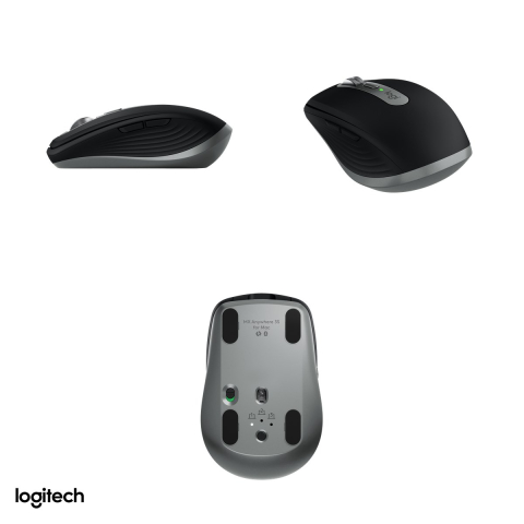 Mouse wireless compact Logitech MX Anywhere 3S for Mac, Bluetooth, pentru macOS si iPadOS, senzor Darkfield 200-8000 DPI, 6 butoane, rotita MagSpeed, gri spatial, 910-006947 [4]
