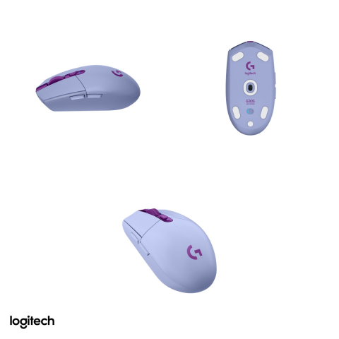 Mouse wireless de gaming Logitech G305 LIGHTSPEED, senzor HERO 200-12000 DPI, 6 butoane programabile, 1 baterie AA, 99 g, lila, 910-006022 [3]