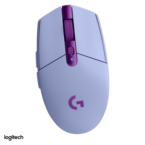 Accesorii Gaming - Mouse wireless de gaming Logitech G305 LIGHTSPEED, senzor HERO 200-12000 DPI, 6 butoane programabile, 1 baterie AA, 99 g, lila, 910-006022