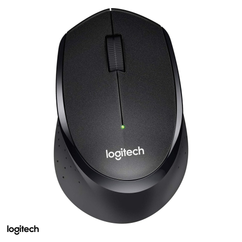 Accesorii IT - Mouse wireless Logitech B330 Silent Plus, 2.4 GHz, clicuri silentioase, senzor optic 1000 DPI, 3 butoane, pentru mana dreapta, 1 baterie AA, negru, 910-004913