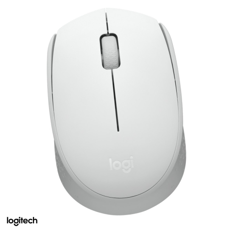 Accesorii IT - Mouse wireless Logitech M171, receptor USB nano 2.4 GHz, senzor optic 1000 DPI, 3 butoane, raza de lucru 10 m, 1 baterie AA, ambidextru, alb-crem, 910-006867