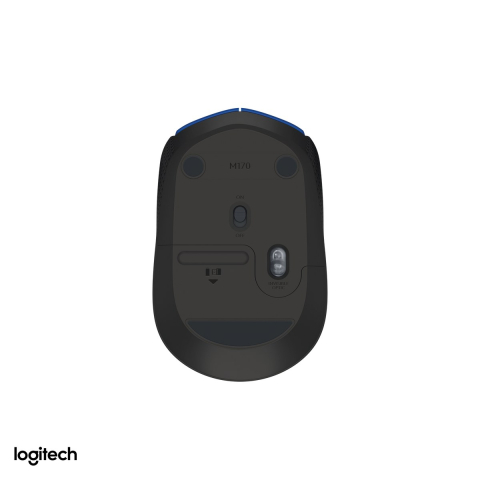 Mouse wireless Logitech M171, receptor USB nano 2.4 GHz, senzor optic 1000 DPI, 3 butoane, raza de lucru 10 m, 1 baterie AA, ambidextru, albastru cu negru, 910-004640 [4]