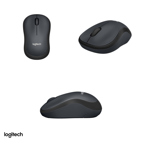 Mouse wireless Logitech M220 Silent, clicuri silentioase, receptor nano USB 2.4 GHz, senzor optic 1000 DPI, 3 butoane, ambidextru, 1 baterie AA, gri inchis, 910-004878 [3]