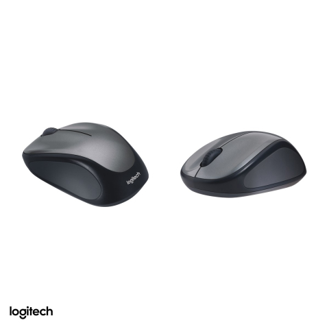 Mouse wireless Logitech M235, receptor USB nano 2.4 GHz, senzor optic 1000 DPI, 3 butoane, raza de lucru 10 m, 1 baterie AA, ambidextru, gri, 910-002201 [3]