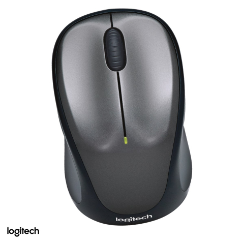 Accesorii IT - Mouse wireless Logitech M235, receptor USB nano 2.4 GHz, senzor optic 1000 DPI, 3 butoane, raza de lucru 10 m, 1 baterie AA, ambidextru, gri, 910-002201