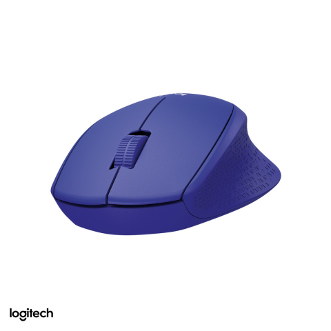 Mouse wireless Logitech M330 Silent Plus, clicuri silentioase SilentTouch, receptor USB 2.4 GHz, senzor optic 1000 DPI, 3 butoane, 1 baterie AA, pentru mana dreapta, albastru, 910-004910 [4]