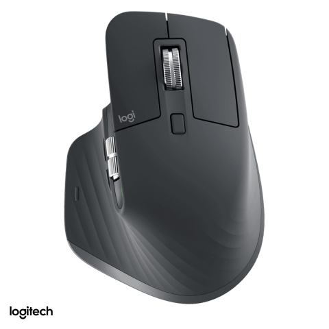 Accesorii IT - Mouse wireless Logitech MX Master 3S for Business, receptor Logi Bolt si Bluetooth, senzor Darkfield 200-8000 DPI, rotita MagSpeed, clicuri silentioase, 7 butoane, grafit, 910-006582