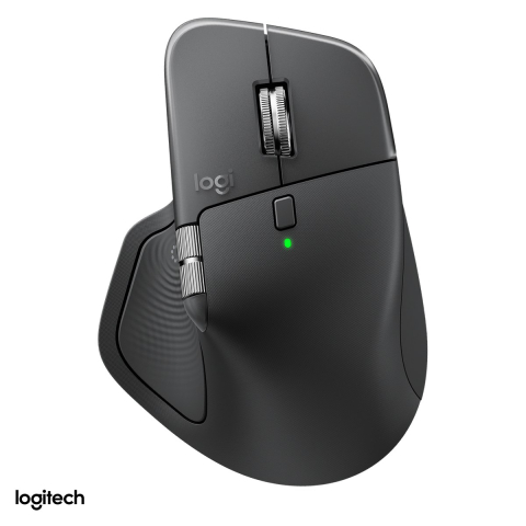 Accesorii IT - Mouse wireless Logitech MX Master 4 for Business cu feedback haptic, receptor Logi Bolt USB-C si Bluetooth, senzor Darkfield 200-8000 DPI, 8 butoane, Actions Ring, grafit, 910-007617