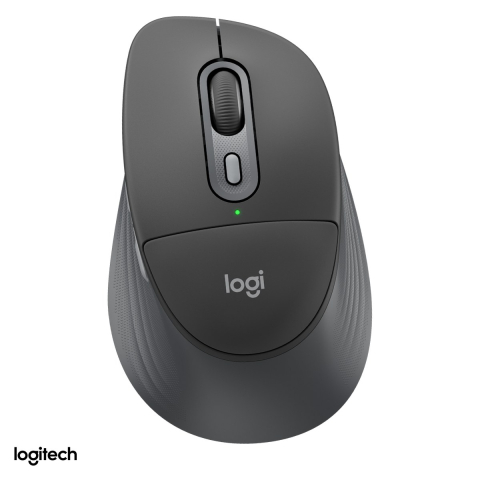 Accesorii IT - Mouse wireless Logitech Signature Comfort Plus M850 L for Business, pentru mana dreapta, 6 butoane, Logi Bolt USB-C si Bluetooth, clicuri silentioase, 3 dispozitive, grafit, 910-007704