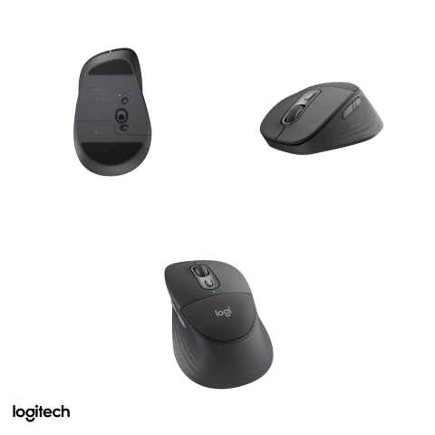 Mouse wireless Logitech Signature Comfort Plus M850 L for Business, pentru mana dreapta, 6 butoane, Logi Bolt USB-C si Bluetooth, clicuri silentioase, 3 dispozitive, grafit, 910-007704 [3]