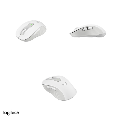 Mouse wireless Logitech Signature M650 pentru mana dreapta, pentru maini mici si medii, 5 butoane, receptor Logi Bolt inclus sau Bluetooth, rotita SmartWheel, clicuri silentioase, alb-crem, 910-006255 [3]