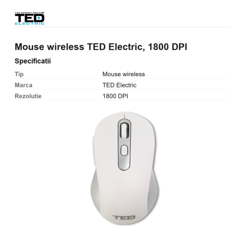 Mouse wireless TED Electric, 1800 DPI [2]