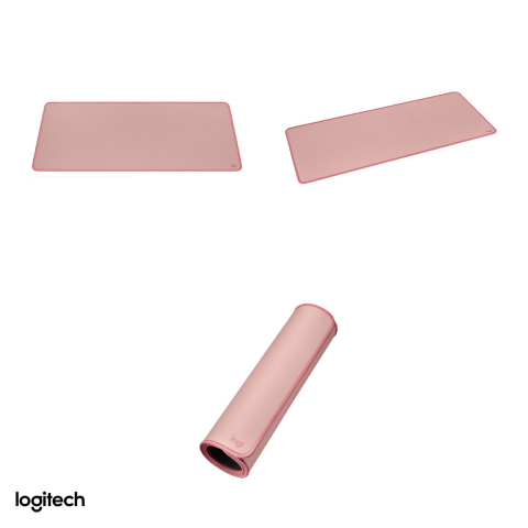 Mousepad de birou Logitech Desk Mat Studio Series, 700 x 300 x 2 mm, strat anti-varsare, baza antiderapanta din cauciuc natural, roz inchis, 956-000053 [3]