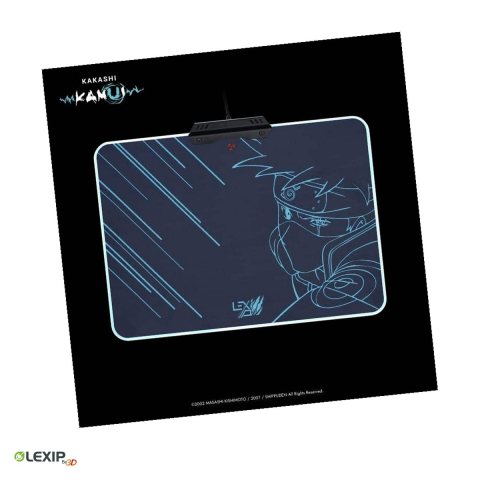 Design - Mousepad gaming rigid Lexip Kakashi Kamui, Naruto Shippuden, iluminare RGB prin USB, 350 x 250 x 4 mm, cablu impletit 1,6 m, TSXLXMP0002