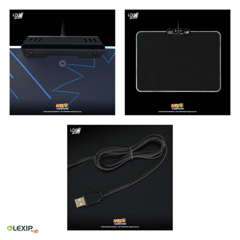 Mousepad gaming rigid Lexip Madara, Naruto Shippuden, contur iluminat RGB, suprafata micro-texturata, TSXLXMP0003 [4]