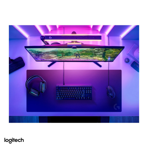 Mousepad gaming XL Logitech G G840, textil, 900 x 400 x 3 mm, pentru mouse si tastatura, frictiune moderata, negru, 943-000778 [4]