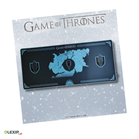 Mouse Pad Gaming - Mousepad gaming XXL flexibil Lexip Game of Thrones Night King, 900 x 400 x 4 mm, neopren lavabil, baza din latex antiderapanta, TSXLXMP0008