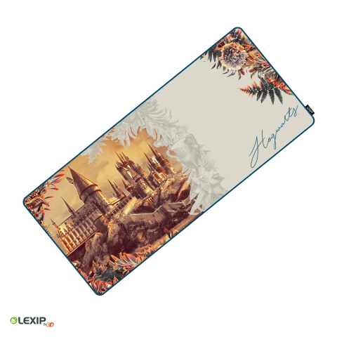 Mouse Pad Gaming - Mousepad gaming XXL flexibil Lexip Harry Potter Floral, 900 x 400 x 4 mm, neopren lavabil, baza din latex antiderapanta, WAXLXMP0016