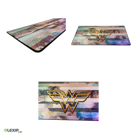 Mousepad gaming XXL flexibil Lexip Wonder Woman Strips, 900 x 400 x 4 mm, neopren lavabil, baza din latex antiderapanta, WAXLXMP0006 [4]