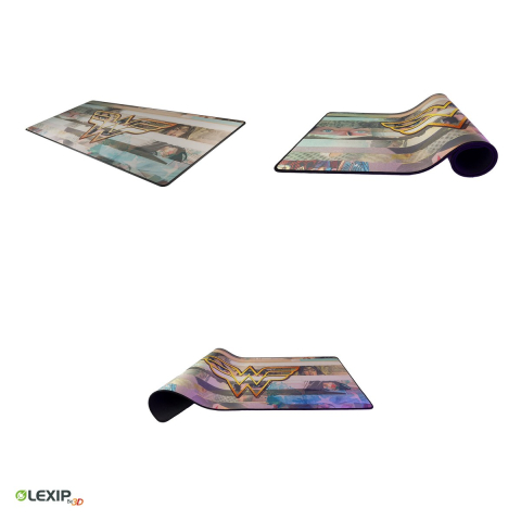 Mousepad gaming XXL flexibil Lexip Wonder Woman Strips, 900 x 400 x 4 mm, neopren lavabil, baza din latex antiderapanta, WAXLXMP0006 [3]