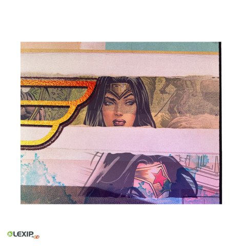 Mousepad gaming XXL flexibil Lexip Wonder Woman Strips, 900 x 400 x 4 mm, neopren lavabil, baza din latex antiderapanta, WAXLXMP0006 [5]