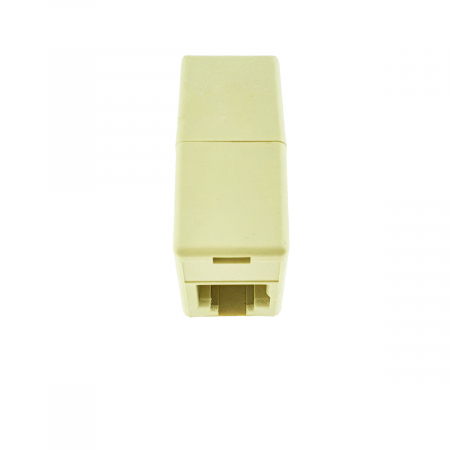 Mufa adaptor de prelungire cablu telefon, RJ11, 6P4C, mama-mama, bej [3]