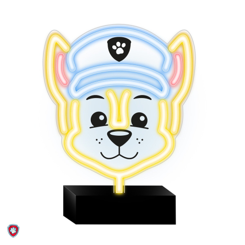 Neoane LED - Neon LED cu suport Psi Patrol, Paw Patrol Chase, dimensiuni 25 x 25cm, cablu USB cu lungimea 1.5m