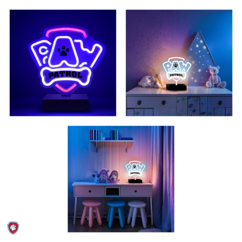 Neon LED cu suport Psi Patrol, Paw Patrol Logo, dimensiuni 25 x 25cm, cablu USB cu lungimea 1.5m [3]