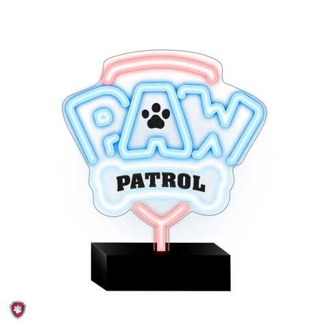 Neoane LED - Neon LED cu suport Psi Patrol, Paw Patrol Logo, dimensiuni 25 x 25cm, cablu USB cu lungimea 1.5m