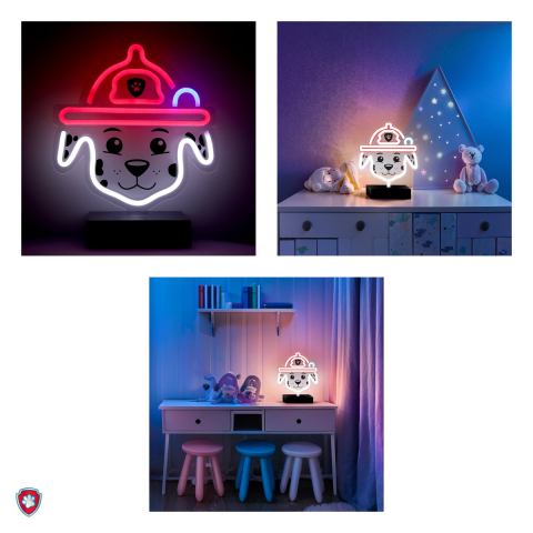 Neon LED cu suport Psi Patrol, Paw Patrol Marshall, dimensiuni 25 x 25cm, cablu USB cu lungimea 1.5m [3]