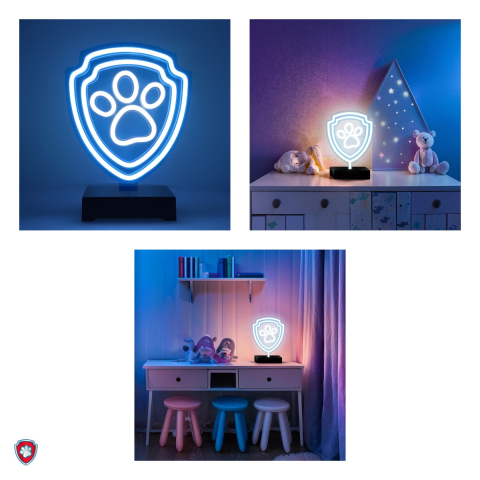 Neon LED cu suport Psi Patrol, Paw Patrol Paw, dimensiuni 25 x 25cm, cablu USB cu lungimea 1.5m [3]
