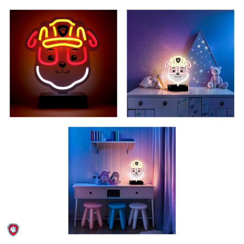 Neon LED cu suport Psi Patrol, Paw Patrol Rubble, dimensiuni 25 x 25cm, cablu USB cu lungimea 1.5m [3]