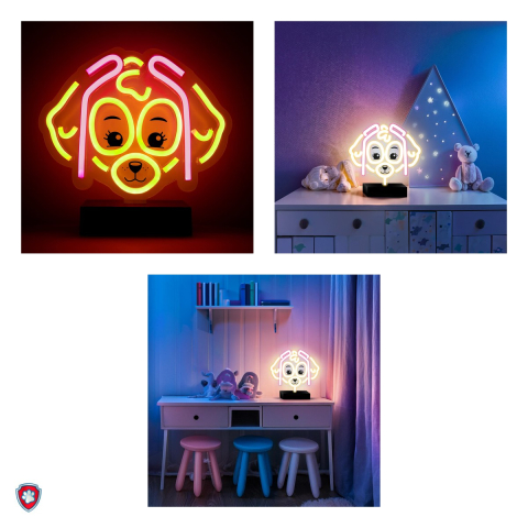 Neon LED cu suport Psi Patrol, Paw Patrol Skye, dimensiuni 25 x 25cm, cablu USB cu lungimea 1.5m [3]