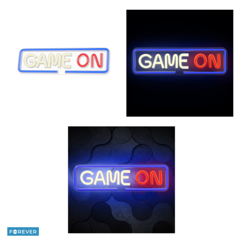 Neon LED pe plexiglas Forever Light, Game On, dimensiuni 400 x 18 x 120mm, cablu USB cu lungimea 2m, multicolor [3]