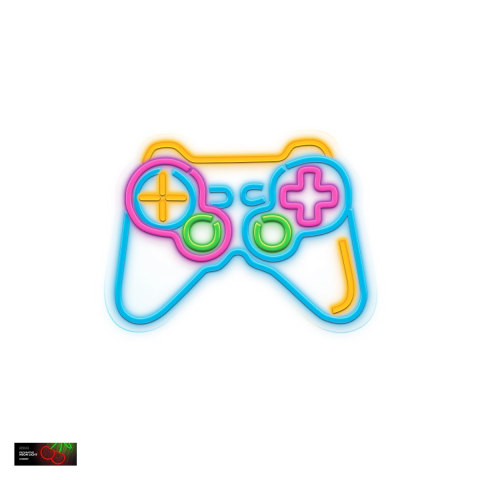 Neoane LED - Neon LED pe plexiglas Neolia, Pad, dimensiuni 422 x 20 x 311mm, cablu USB cu lungime 2m, multicolor