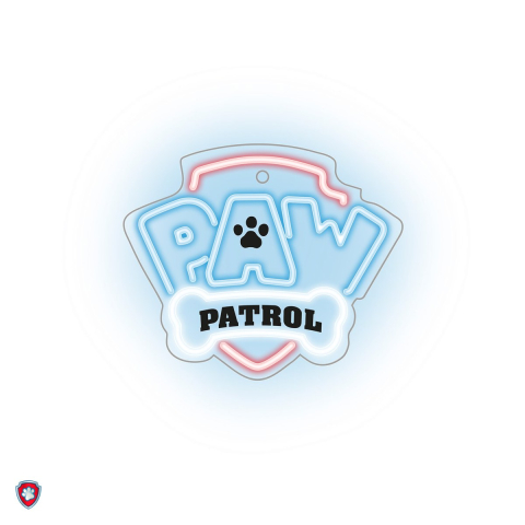 Neoane LED - Neon LED pe plexiglas Psi Patrol, Paw Patrol Logo, dimensiuni 40 x 40cm, cablu USB cu lungime 1.5m