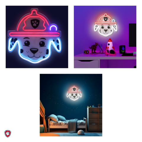 Neon LED pe plexiglas Psi Patrol, Paw Patrol Marshall, dimensiuni 40 x 40cm, cablu USB cu lungime 1.5m [3]