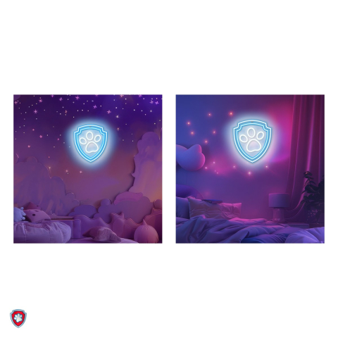Neon LED pe plexiglas Psi Patrol, Paw Patrol Paw, dimensiuni 40 x 40cm, cablu USB cu lungime 1.5m [4]