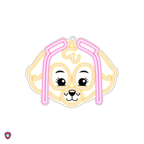 Neoane LED - Neon LED pe plexiglas Psi Patrol, Paw Patrol Skye, dimensiuni 40 x 40 cm, cablu USB cu lungime 1.5m
