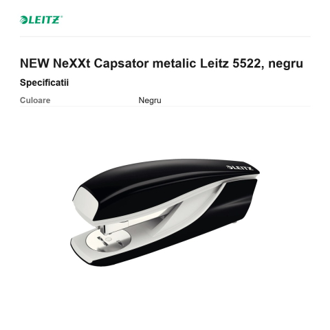NEW NeXXt Capsator metalic Leitz 5522, negru [2]