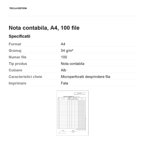 Nota contabila, A4, 100 file [2]