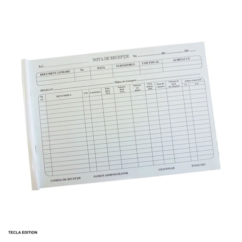 Formulare tipizate - Nota de receptie, model vechi, A4, 100 file