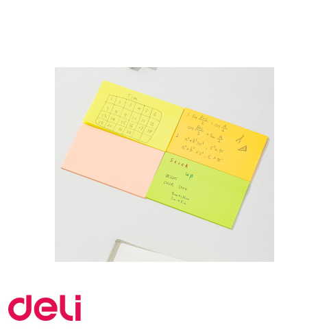 Notes adeziv Deli, culori pastel asortate, 100 file, 76x126mm, pentru organizare rapida la birou [4]
